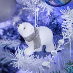 Clearance Gifi Ours blanc avec écharpe à suspendre 9x7xH5cm