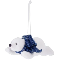 Clearance Gifi Ours blanc avec écharpe à suspendre 9x7xH5cm