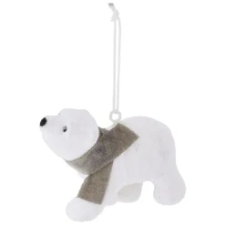 Clearance Gifi Ours blanc avec écharpe à suspendre 9x7xH5cm
