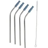 Clearance Gifi Paille en inox réutilisable avec embout silicone x4