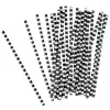 Best Gifi Paille en papier noir et blanc x 24