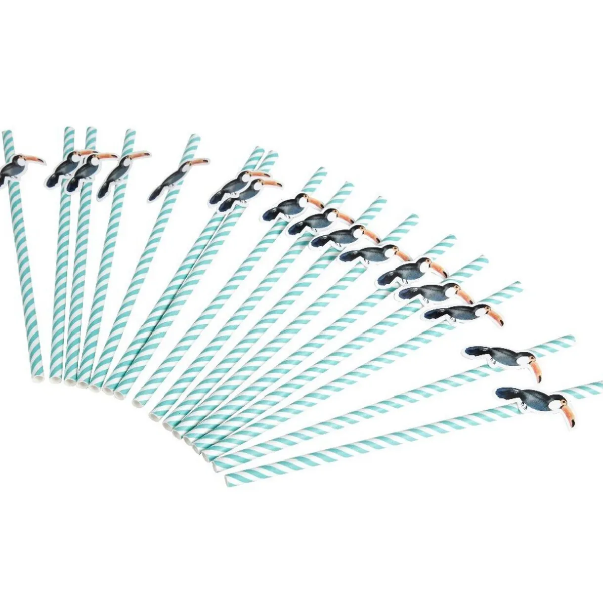 Outlet Gifi Paille en papier toucan x 16