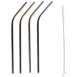 Outlet Gifi Paille inox réutilisable irisé x4