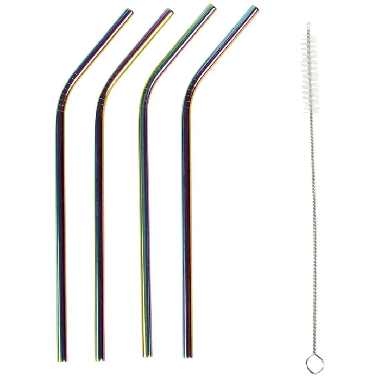 Outlet Gifi Paille inox réutilisable irisé x4