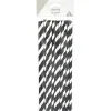 Sale Gifi Paille jetable en papier motif chevron blanc et noir x20