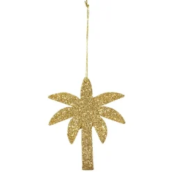 Gifi Palmier à suspendre pailleté doré déco Noël^ Décoration Sapin