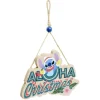 Gifi Pancarte Disney Stitch à suspendre Aloha Christmas en bois L16xH25cm^ Décoration Sapin