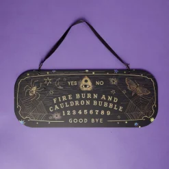 Clearance Gifi Pancarte Halloween à suspendre planche ouija en bois L43xH17cm