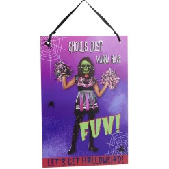 Discount Gifi Pancarte Halloween bal de promo zombie à suspendre métal