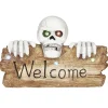 Discount Gifi Pancarte squelette LED Halloween inscription Welcome lumineux sonore