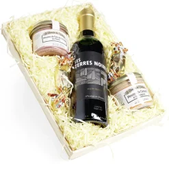 Clearance Gifi Panier gourmand 1 bouteille vin rouge/2 pâtés/2 papillotes chocolat