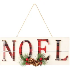 Gifi Panneau en bois Noël à suspendre^ Décoration Sapin