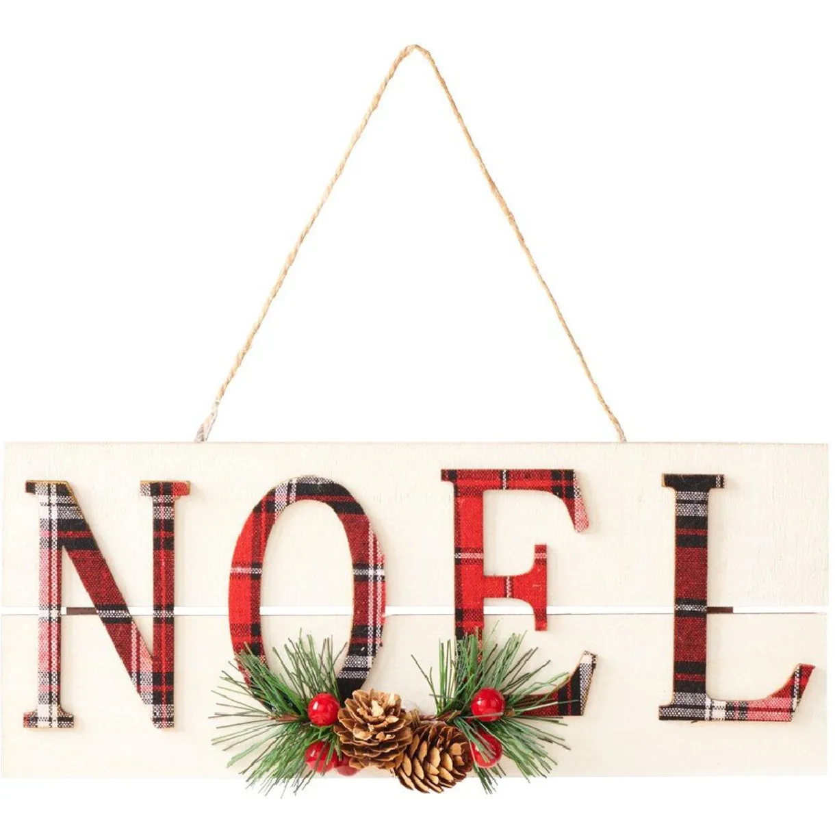 Gifi Panneau en bois Noël à suspendre^ Décoration Sapin