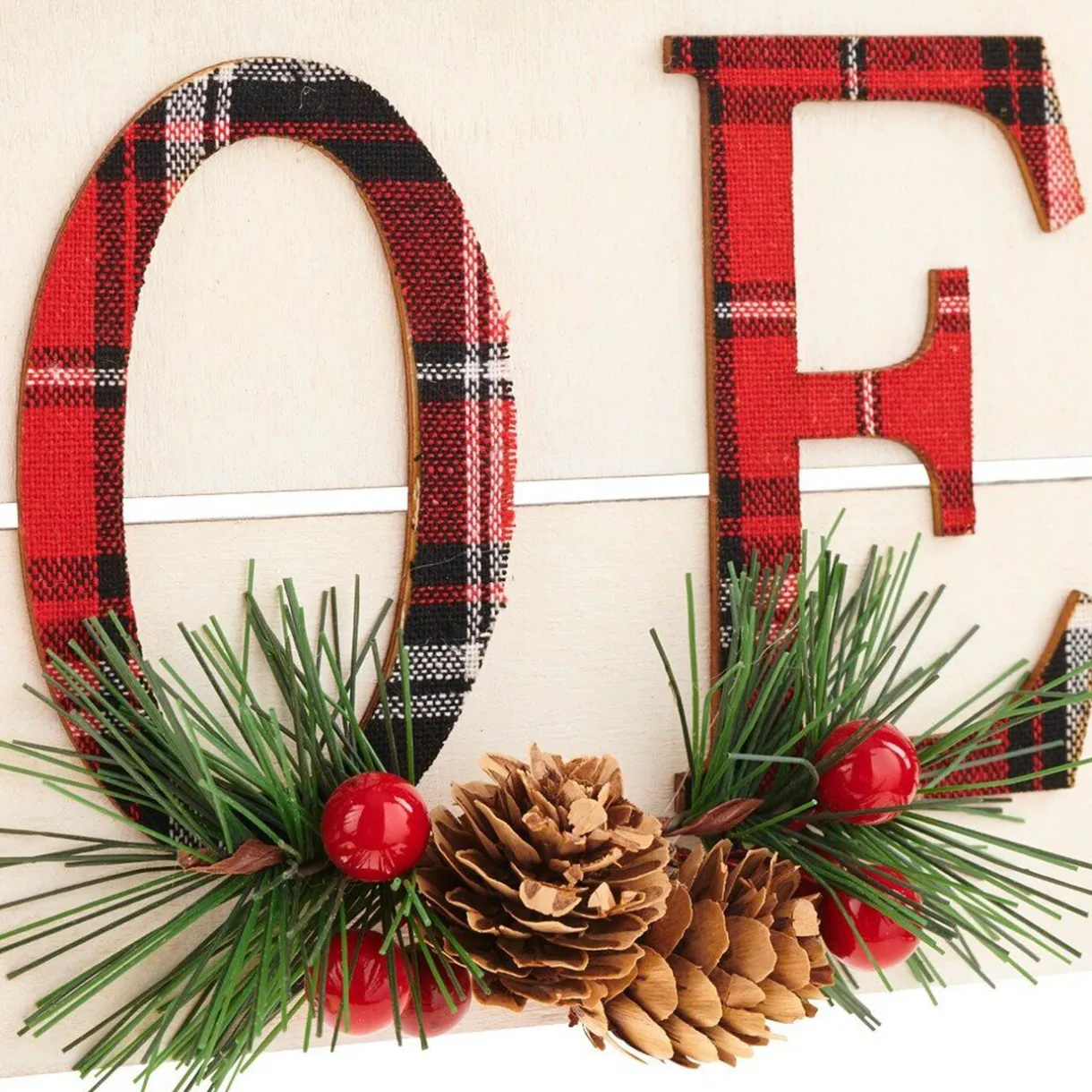 Gifi Panneau en bois Noël à suspendre^ Décoration Sapin