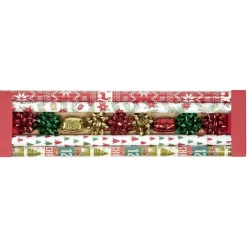 Gifi Papier cadeau de Noël tradition L200X70 cm x4^ Loisirs Créatifs Et Emballage Cadeau