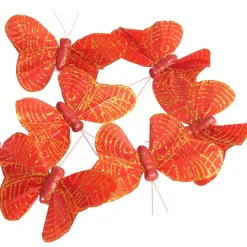 Clearance Gifi Papillon rouge x6