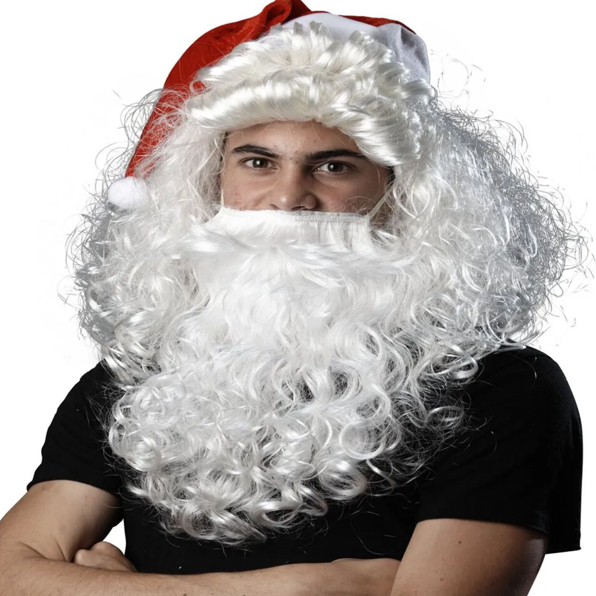 Best Gifi Perruque de Noël cheveux blancs