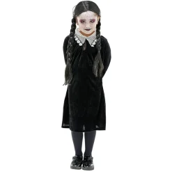 Sale Gifi Perruque enfant gothique 2 nattes noires