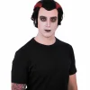 Outlet Gifi Perruque homme vampire rouge noir pour déguisement Halloween