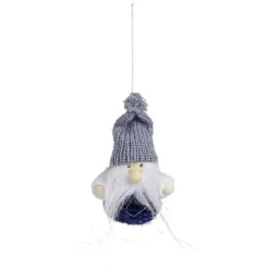 Gifi Personnage à suspendre gris et bleu - Fille/Père Noël/Ange^ Décoration Sapin