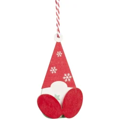 Gifi Personnage de Noël en bois à suspendre H9,5cm^ Décoration Sapin