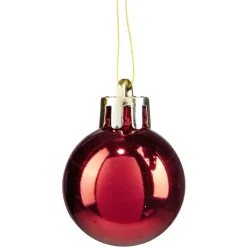 Online Gifi Petite boule de Noël polystyrène rouge Ø3cm x12