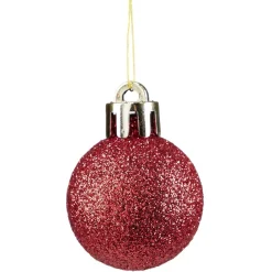 Online Gifi Petite boule de Noël polystyrène rouge Ø3cm x12