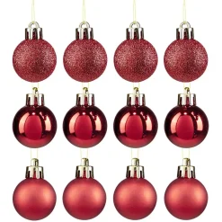 Online Gifi Petite boule de Noël polystyrène rouge Ø3cm x12
