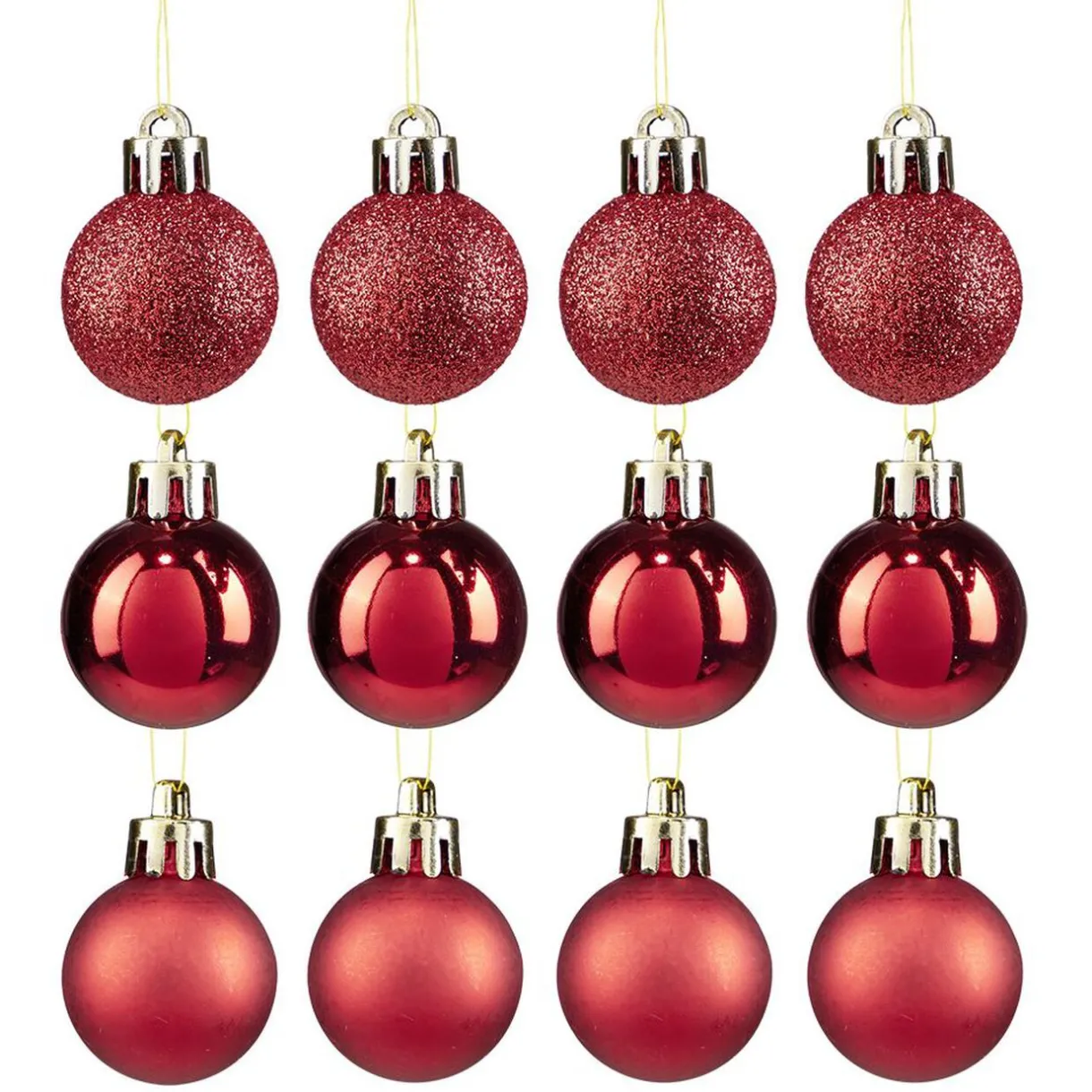 Online Gifi Petite boule de Noël polystyrène rouge Ø3cm x12
