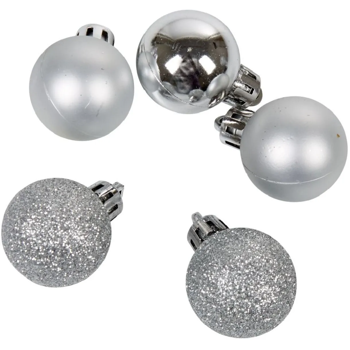 Sale Gifi Petite boule de Noël polystyrène gris argenté Ø3cm x12