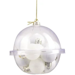 Gifi Petite boule de Noël polystyrène blanc Ø3cm x12
