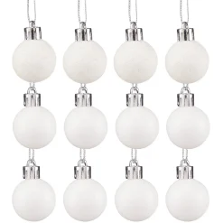 Gifi Petite boule de Noël polystyrène blanc Ø3cm x12