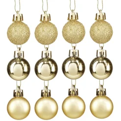 Clearance Gifi Petite boule de Noël polystyrène doré Ø3cm x12