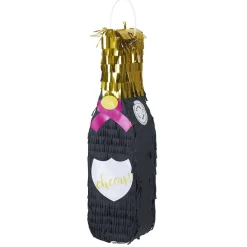 Outlet Gifi Piñata forme bouteille noir et doré