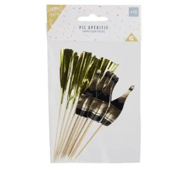 Hot Gifi Pic apéritif décoratif argenté x12