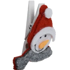 Outlet Gifi Pince de Noël motif renne et bonhomme de neige x6