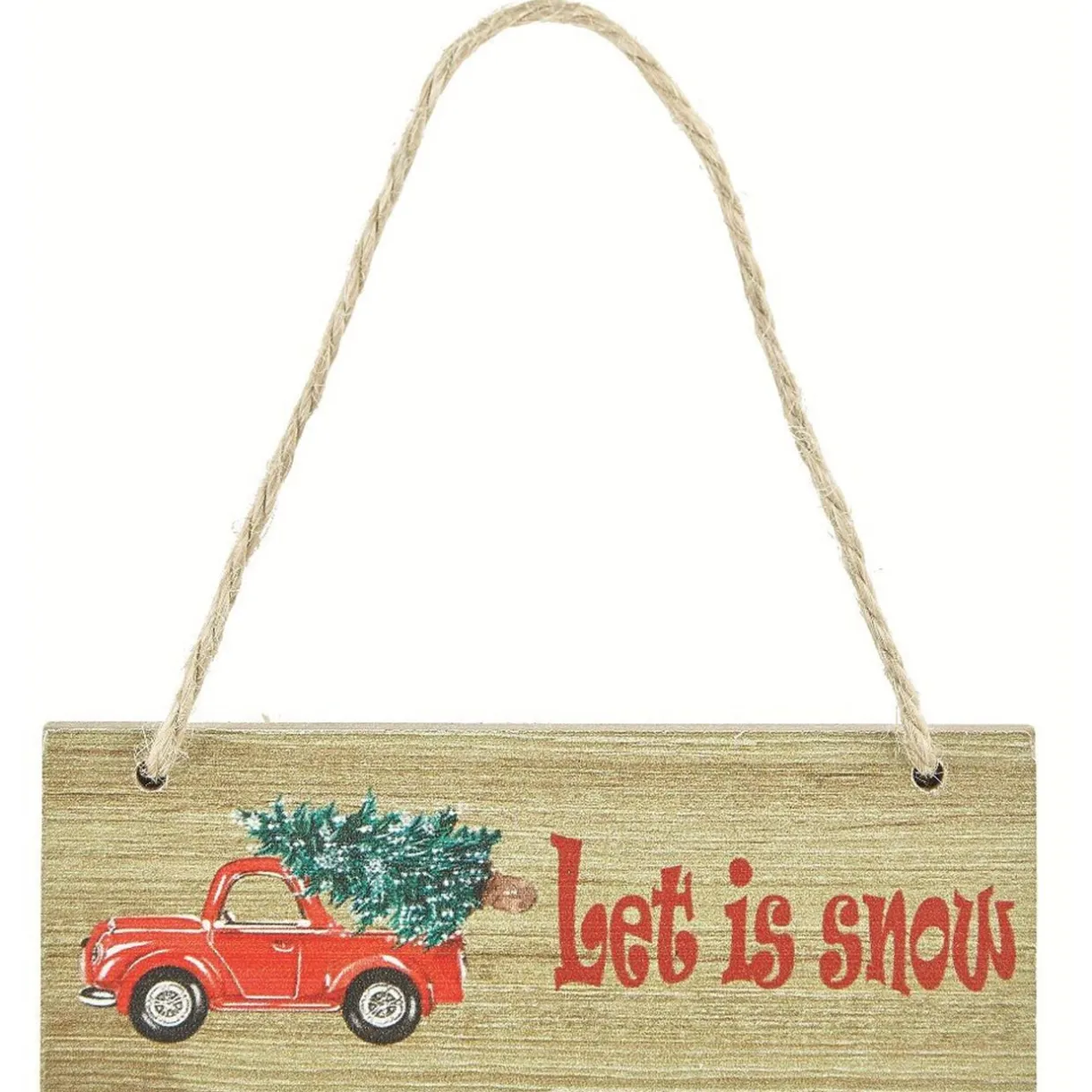 Outlet Gifi Plaque de Noël en bois à suspendre