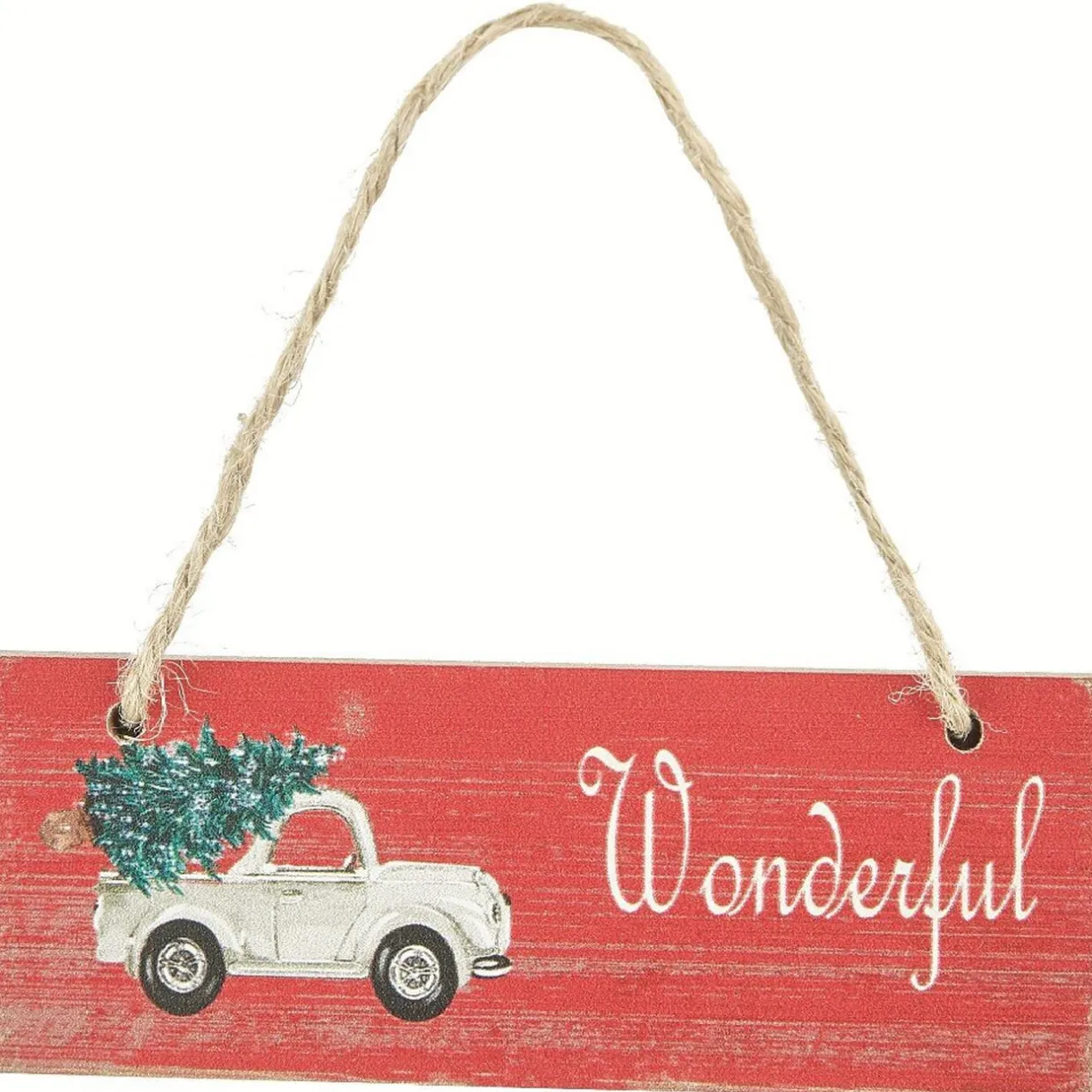 Outlet Gifi Plaque de Noël en bois à suspendre