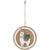 Gifi Plaque lama de Noël à suspendre^ Décoration Sapin