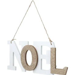 Gifi Plaque mot NOËL à suspendre^ Décoration Sapin