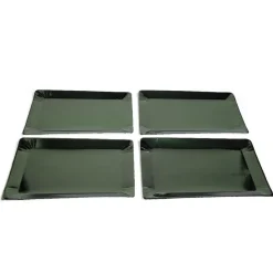Sale Gifi Plateau de présentation rectangulaire x4 en carton vert sapin 28x38cm