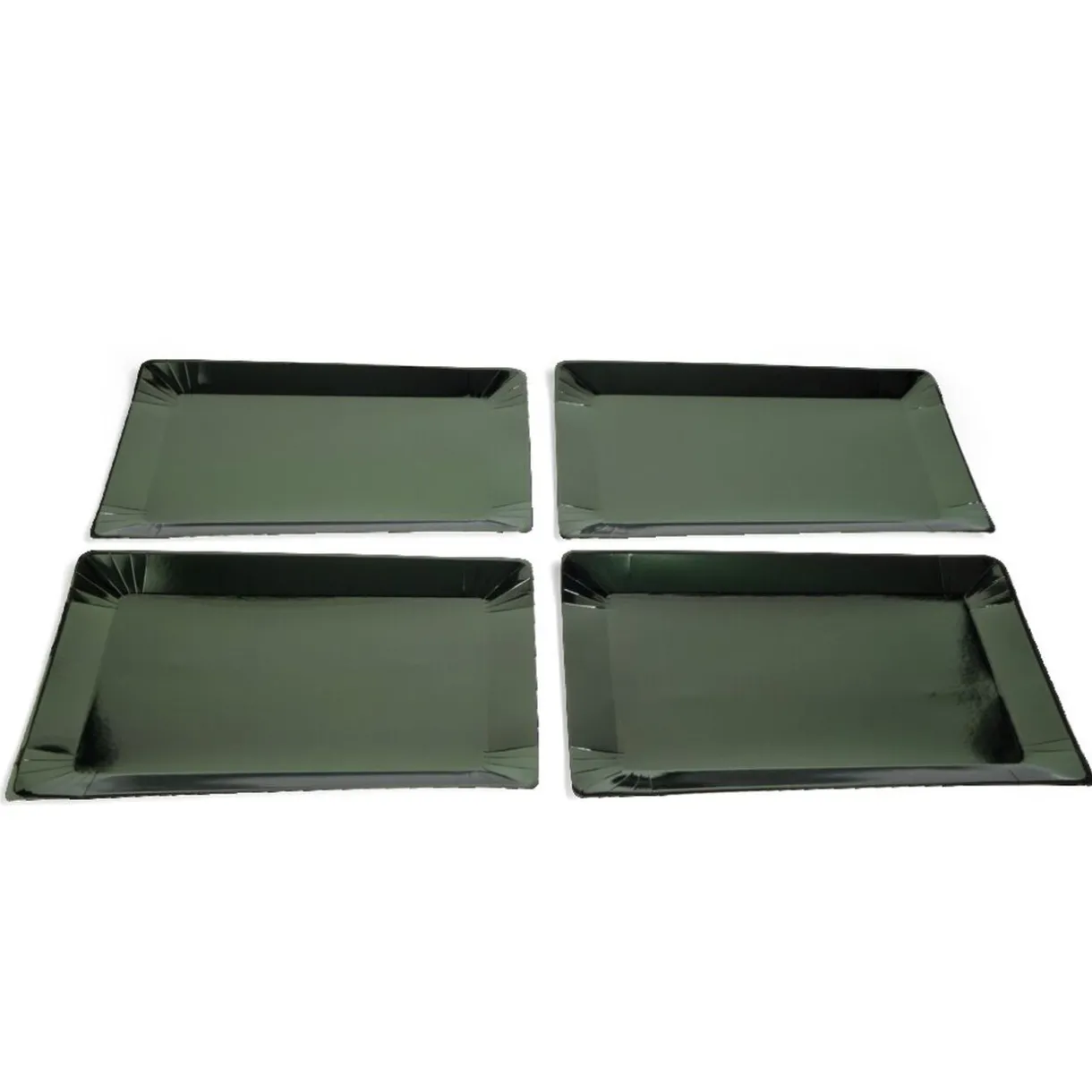 Sale Gifi Plateau de présentation rectangulaire x4 en carton vert sapin 28x38cm