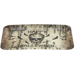 Sale Gifi Plateau Happy Halloween tête de mort et toiles d'araignées