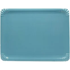 Outlet Gifi Plateaux en carton turquoise x10
