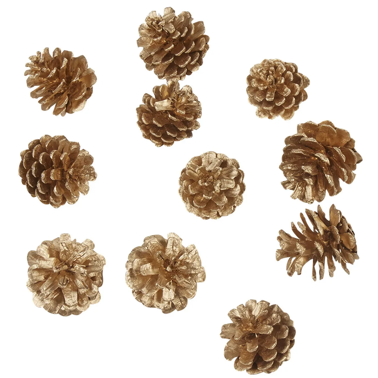 Gifi Pomme de pin dorée X12^ Décoration Sapin