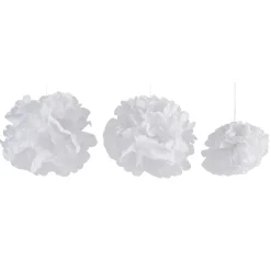Gifi Pompon en papier blanc x 3