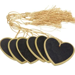 Outlet Gifi Porte nom ardoise coeur doré x6