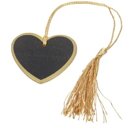 Outlet Gifi Porte nom ardoise coeur doré x6