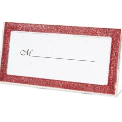 Outlet Gifi Porte nom cadre rouge pailleté