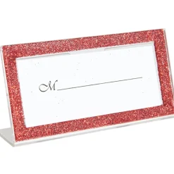 Outlet Gifi Porte nom cadre rouge pailleté